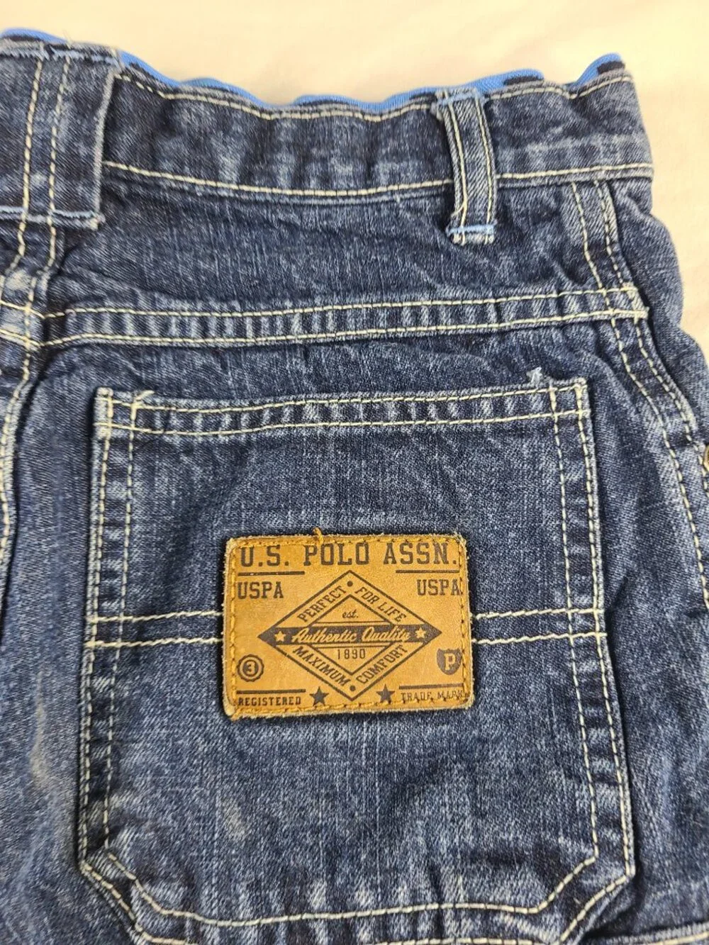 U.S. Polo Assn. Jean Shorts Authentic Quality Cargo Boys 7 Blue